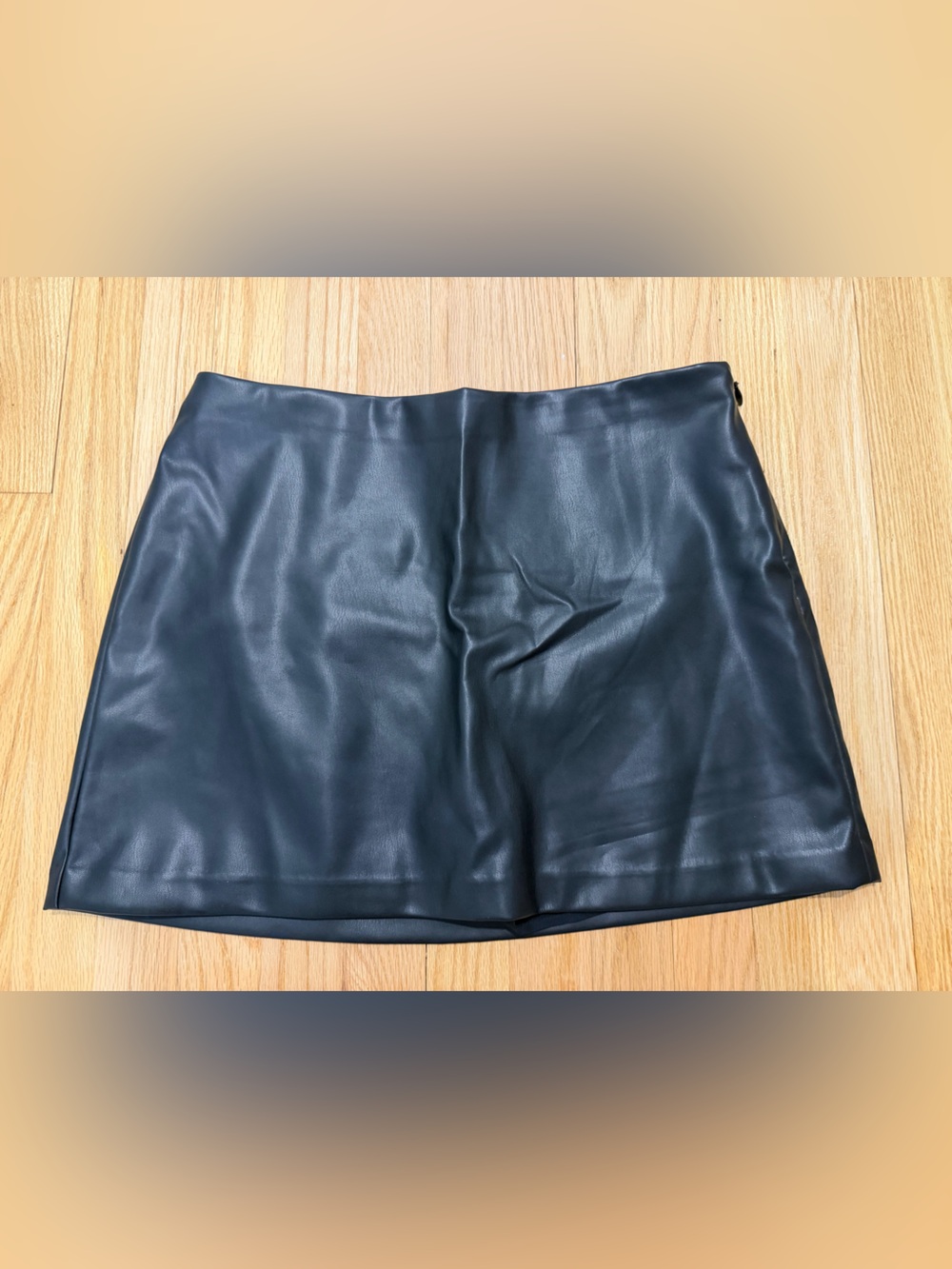 Abercrombie & Fitch Black Faux Leather Mini Skirt
